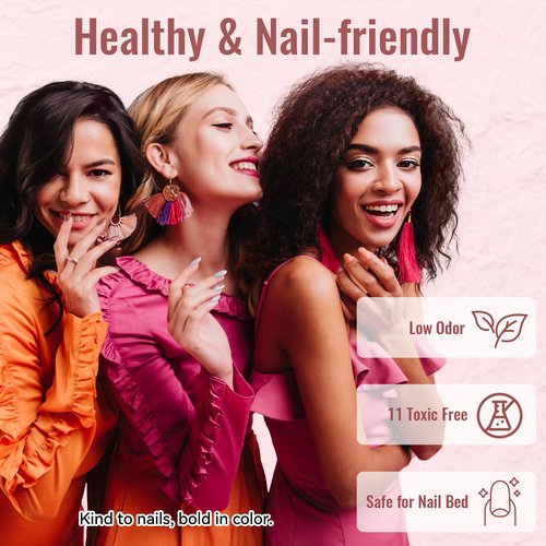phoenixy Gel Nail Polish Kit with U V Light 64 Pcs Gel Nail Set 45 Colors All Seasons Nail Polish Set Base & 4 Effects Top Coat Manicure Tools Complete Nail Kit Gifts for Women Girls