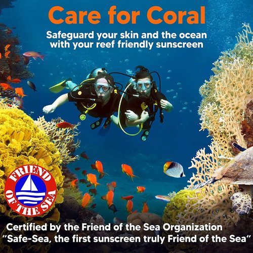 Safe Sea Zinc Oxide Sunscreen SPF30 | Clear Mineral Face Sunscreen Without White Cast | Anti-Jellyfish Sting Protective Lotion | 3.4Oz (100ml)
