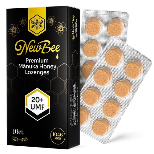 Manuka Health Manuka Honey Lozenges - UMF 20+ & MGO 1046 | 16 Count, Monofloral, Traceable Quality