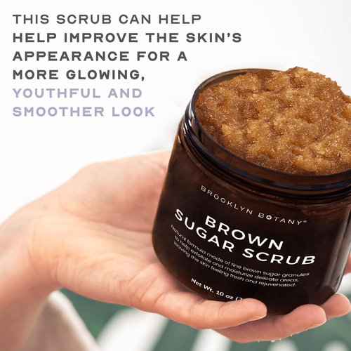 Brooklyn Botany Body Scrubs - Moisturizing and Exfoliating Body, Face, Hand, Foot Scrub - Fights Acne, Fine Lines & Wrinkles, Great Gifts For Women & Men - 10 oz