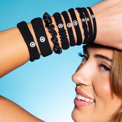 Gimme Beauty Fit Kit | Sample Pack of 5 No-Snag Hair Ties - Gentle & Trendy Accessories - Black