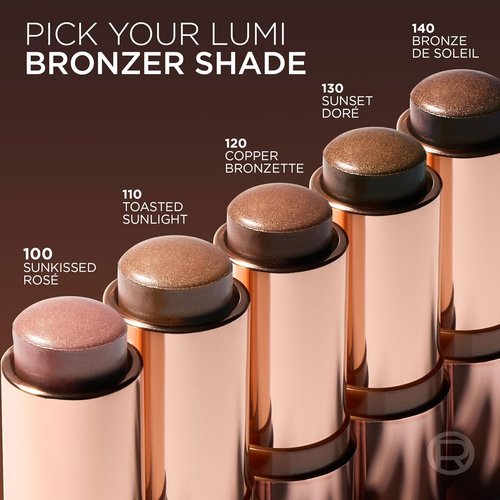 L'Oreal Paris Lumi Bronze Bronzer Stick - Cream-To-Powder Formula for Sunkissed Glow | 110 Toasted Sunlight