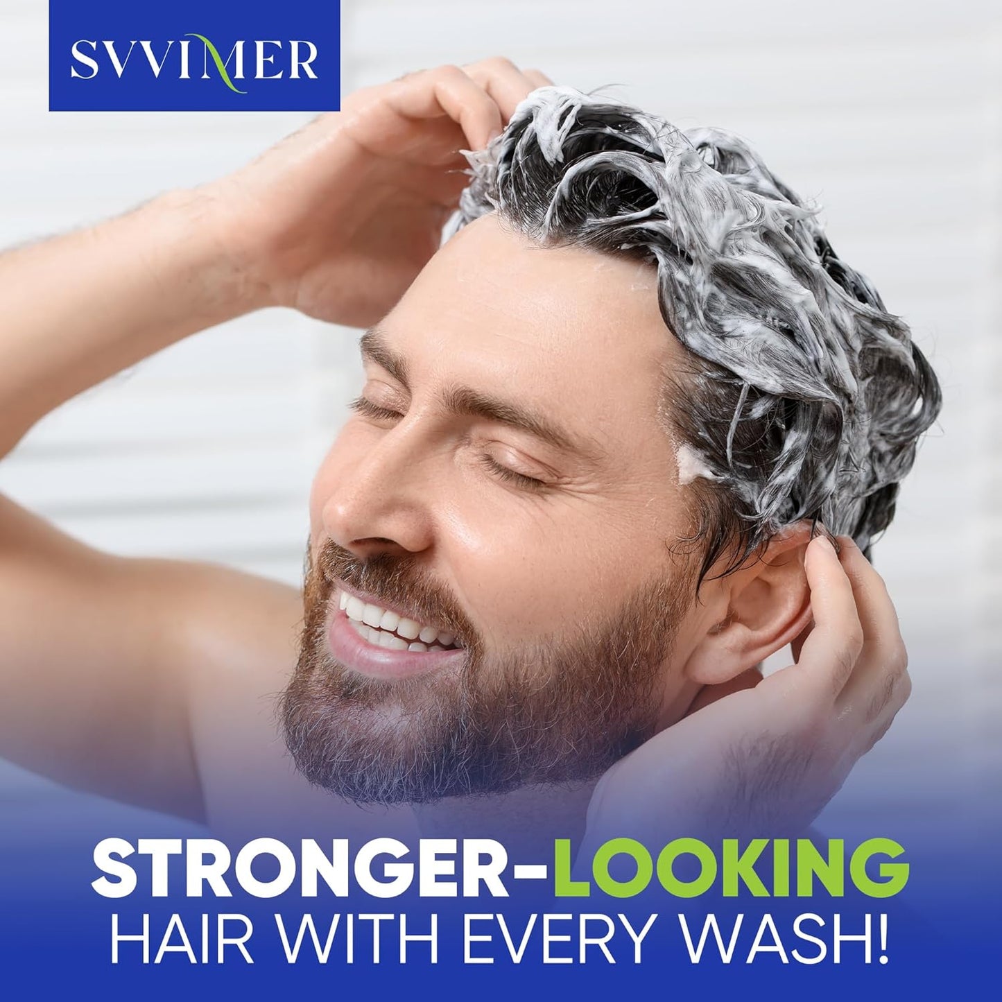 Svvimer Hair Growth Shampoo for Men - Biotin & Rosemary Formula for Thinning Hair - 13.5 Fl Oz