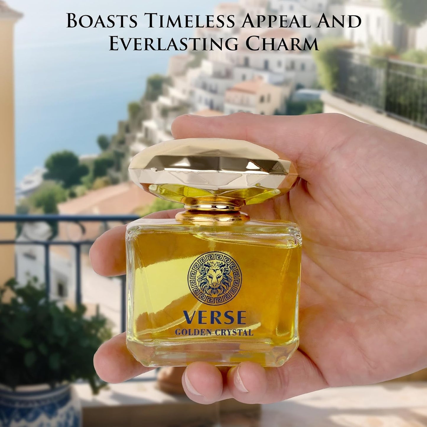 Verse Golden Crystal Eau de Parfum for Women - Floral Fruity Fragrance | 3.4 fl Oz Elegant Bottle