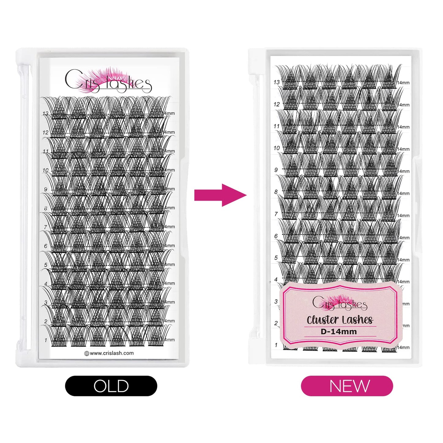 Lash Clusters DIY Eyelash Extensions 78pcs Crislashes Cluster Lashes D Curl 14mm Lash Clusters Wispy Eyelash Clusters Natural Lash Clusters DIY Cluster Eyelash Extensions for Home Use(B-D Curl-14mm)