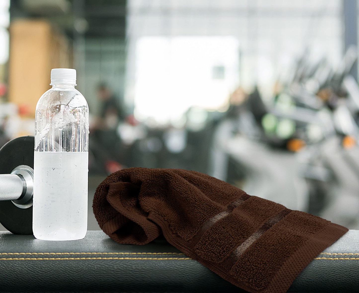 Utopia Towels, 12 Pack Viscose Luxury Wash Cloths Set, 12 by 12 Inches, 100% Cotton Ring Spun, Highly Absorbent and Soft Feel Essential Washcloths for Bathroom, Face Towel, Gym and Spa, Brown