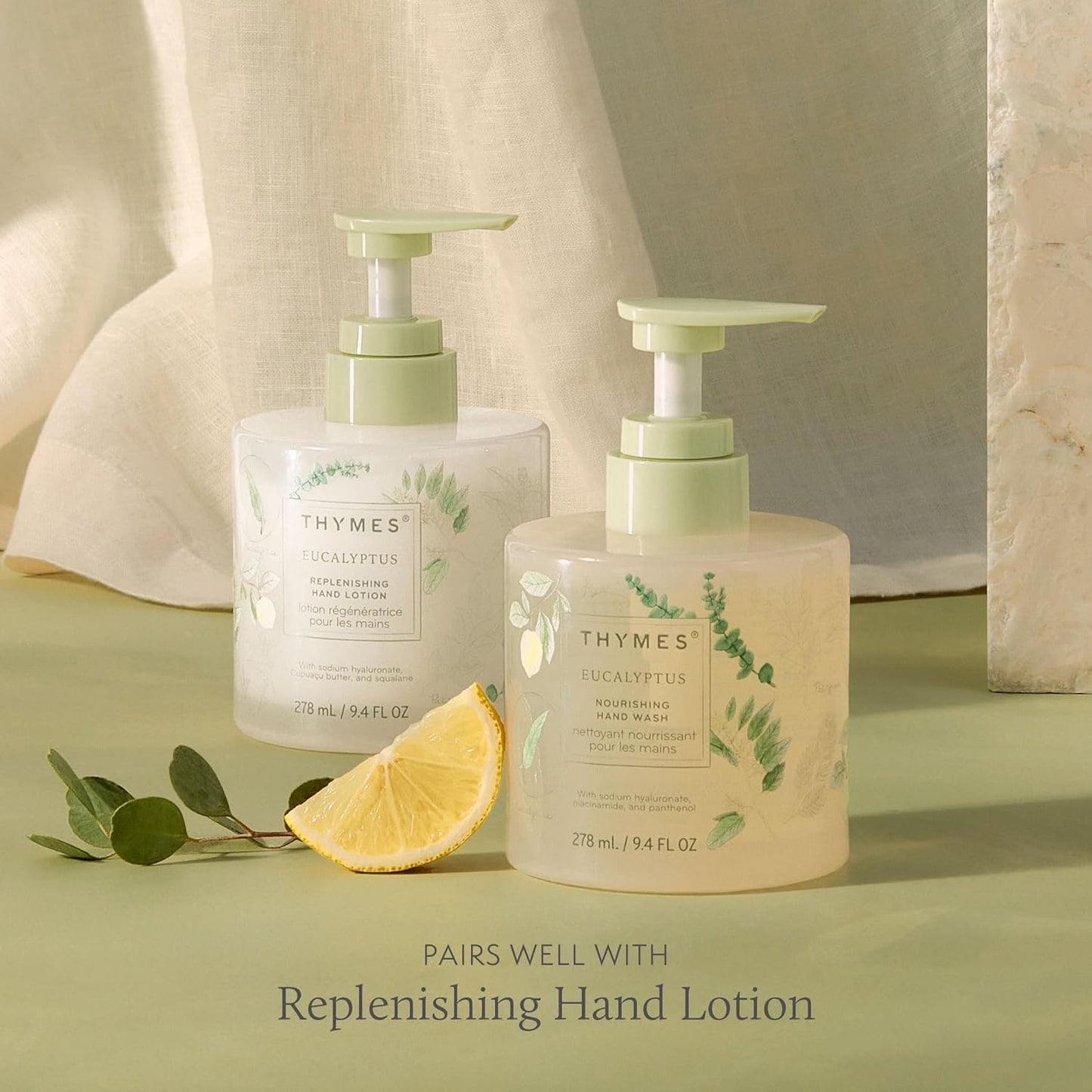 Thymes Nourishing Hand Wash - Eucalyptus & Citrus Liquid Soap for Kitchen or Bathroom | 9.4 fl oz