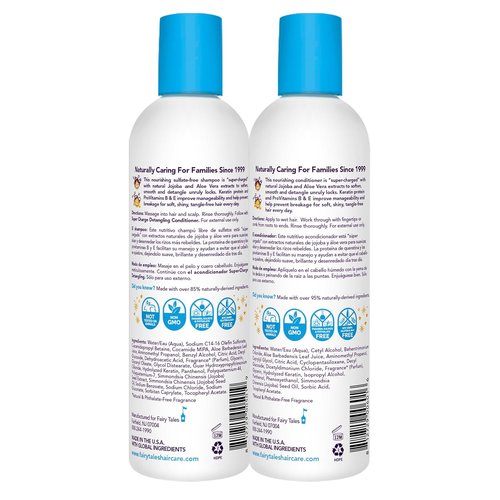 Fairy Tales Tangle Tamer Detangling Shampoo & Conditioner for Kids - Ultra Moisturizing, Anti-Frizz | 12 Oz (2 Pack)