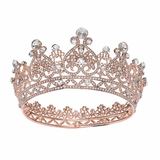 Eseres Women Crowns Rose Gold for Birthday Bridal Wedding Crowns Prom Queen