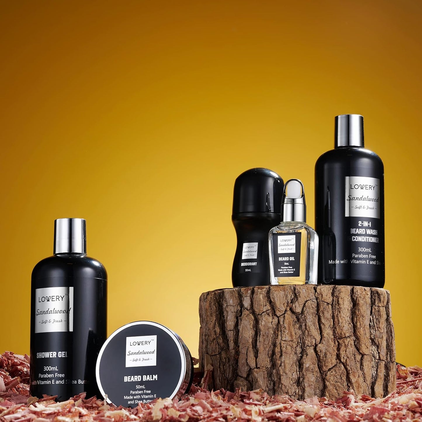 Skiennix Beard Grooming Kit - Sandalwood Spa Gift Set for Men | Perfect Valentine's Day Gift for Him