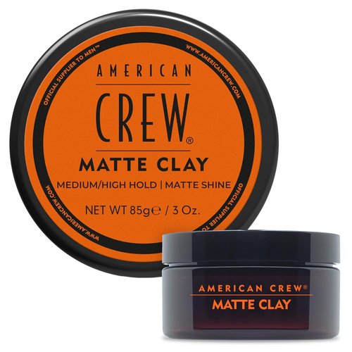 American Crew Men's Hair Matte Clay - Medium/High Hold Styling Clay, 3 oz