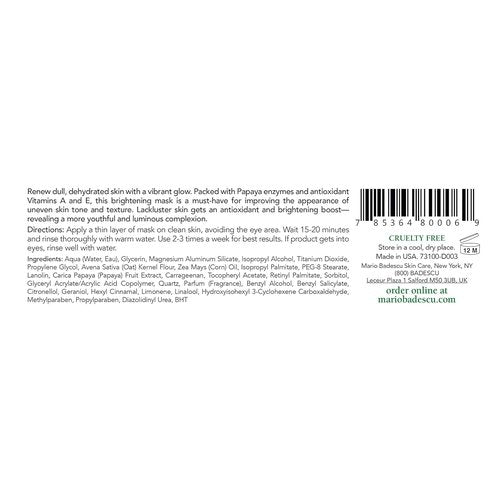 Mario Badescu Cucumber Tonic Face Mask - Healing & Soothing Enzyme Revitalizing Formula, 2 Oz