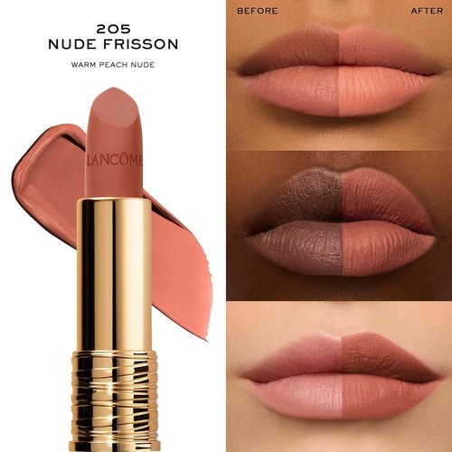 Lancôme L’Absolu Rouge Drama Matte Lipstick - Ultra Matte Finish, 8HR Full Coverage, Moisturizing Ceramides & Hyaluronic Acid