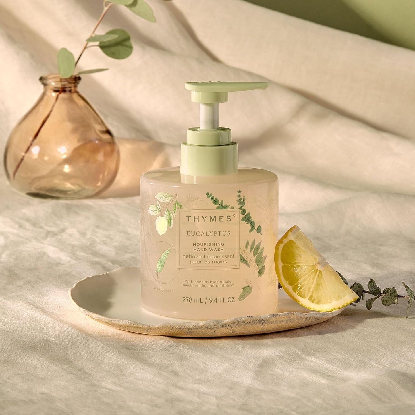 Thymes Nourishing Hand Wash - Eucalyptus & Citrus Liquid Soap for Kitchen or Bathroom | 9.4 fl oz