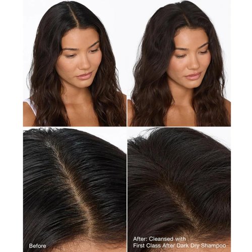 IGK First Class After Dark Charcoal Detox Dry Shampoo for Dark & Brunette Hair | Brown Tinted No White Residue Spray Adds Volume + Texture | Oil Absorbing & Odor Eliminating Formula | 6.5oz