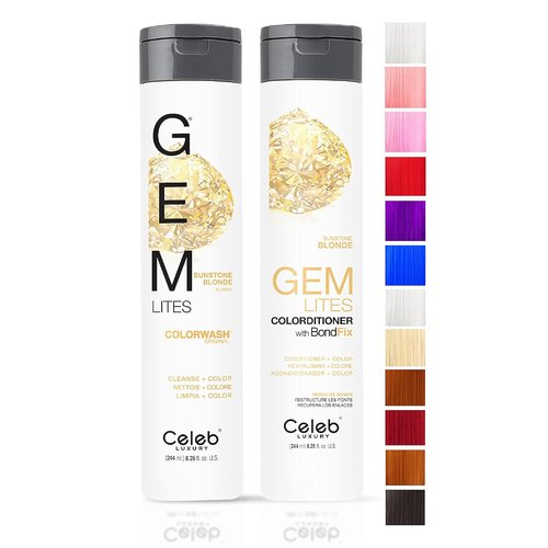 Celeb Luxury Intense Color Depositing Shampoo - Vegan Hair Dye with BondFix Rebuilder | Semi-Permanent Color