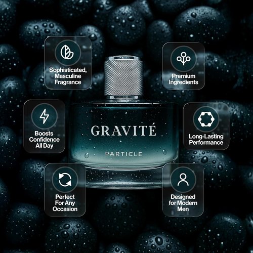 Particle Gravité Cologne Spray for Men - Long Lasting Woody Citrus Fragrance | 3.38 FL OZ