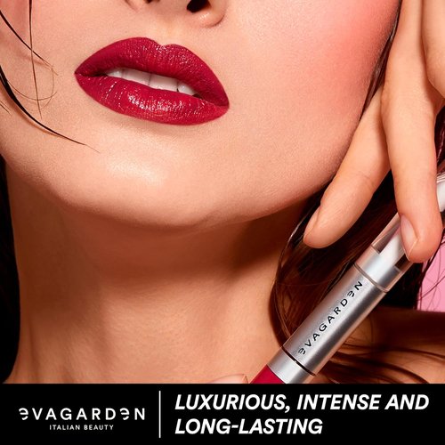 EVAGARDEN Ultra Lasting Lipstick - Moisturizing Gloss for Long Wear & Color Diffusion - 711 Dark Nude - 0.13 oz