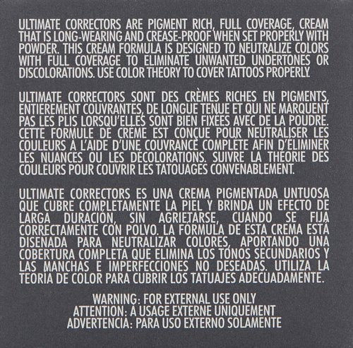 Cinema Secrets Ultimate Corrector - Cream Concealer for Dark Circles & Blemishes | Buildable Full Coverage