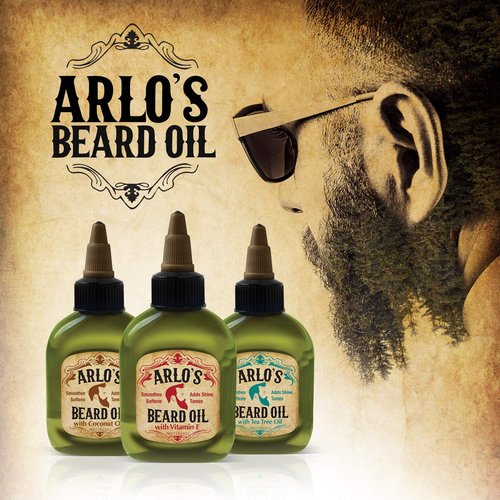 Arlo's Beard Oil - Achieve Smooth, Shiny Facial Hair | 2.5 Ounce Bottle