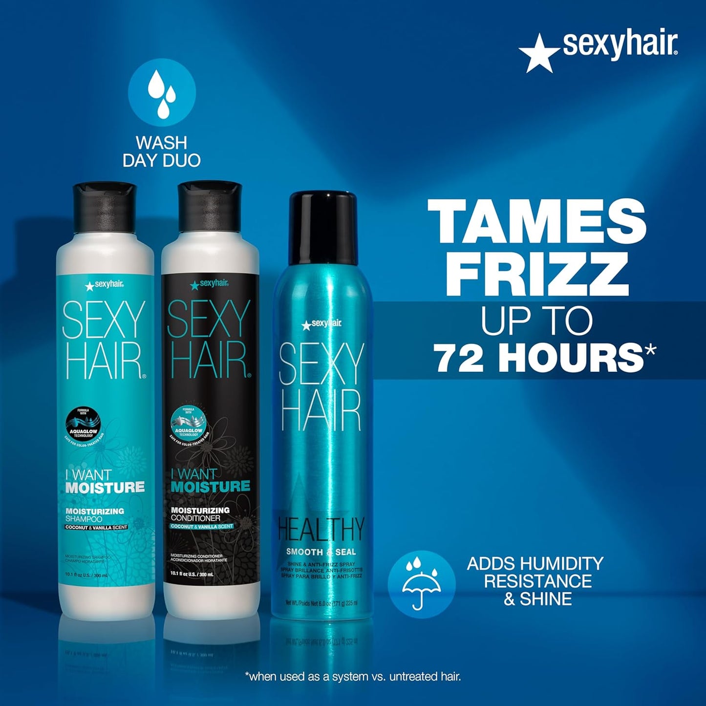 SexyHair Healthy Smooth Anti-Frizz Spray - Adds Shine & Reduces Frizz for All Hair Types