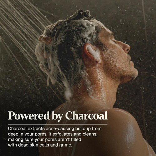 Black Wolf Men's Shampoo - Charcoal-Infused Oil Control for Oily Hair, 12 Fl Oz | Hydrates & Nourishes Scalp