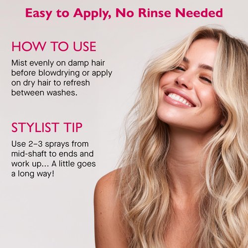 12 Benefits Leave-In Conditioner Spray – Instant Healthy Hair Treatment, Anti-Frizz, Detangles, Strengthens & Repairs, Heat Protection with Quaternium 39 & Silk Fibre Protein, 6 Fl Oz