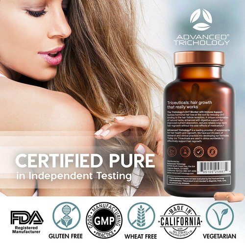 DHT Blocker - Hair Growth Supplement for Genetic Thinning for Men and Women | Approved* by American Hair Loss Association | Guaranteed, Backed by 20 Years of Experience in Hair Loss Treatment Clinics