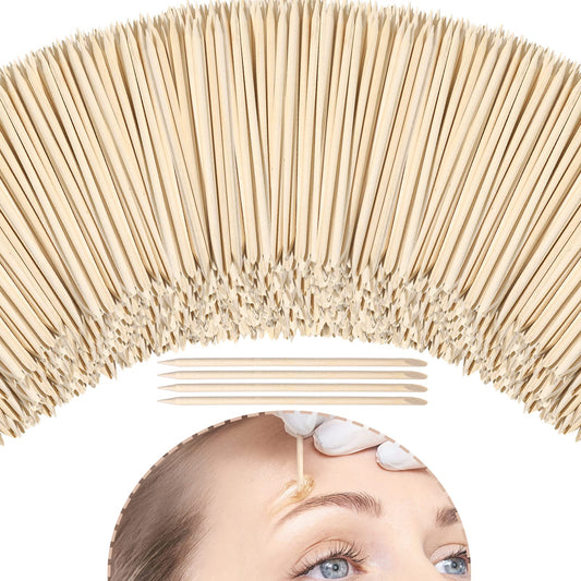 Demissle Hair Removal Waxing Sticks, 800 Pack Wooden Wax Applicator Sticks for Eyebrow, Lip, Nose, Facial Hair Waxing, Smooth Skin Use, Includes 8 Bags of 100 Pieces Each