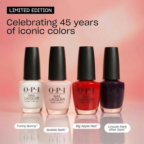 OPI Nail Lacquer Mini Pack - 4 Iconic Crème Shades | Chip Resistant Nail Polish Gift Set