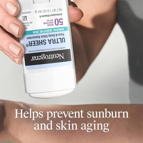 Neutrogena Ultra Sheer Dry Touch SPF 50 Sunscreen Stick - Zinc Oxide, No White Residue, 1.5 oz