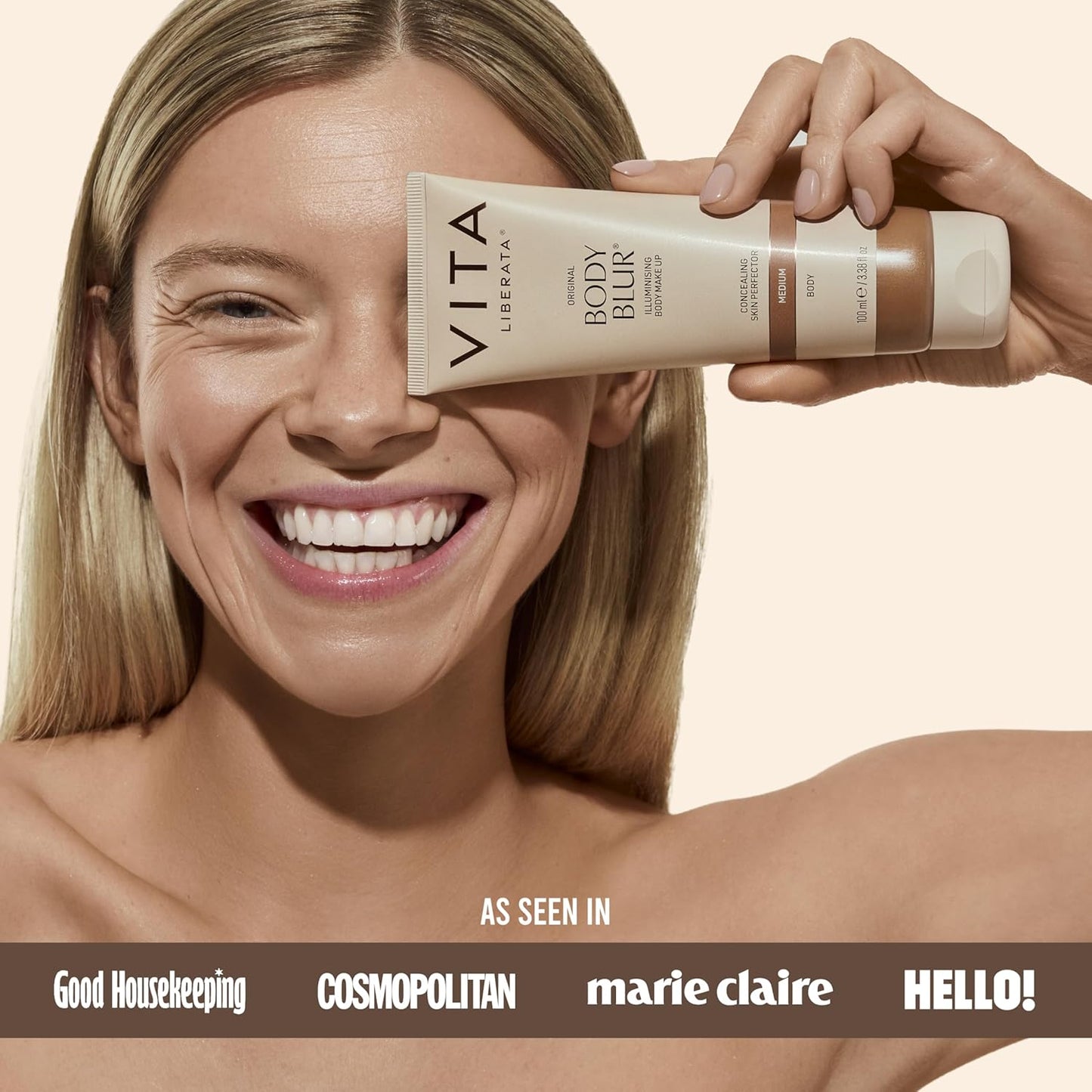 Vita Liberata Body Blur - Skin Perfecting Body Foundation for Flawless Bronze Glow | Easy Application, Even Skin Tone