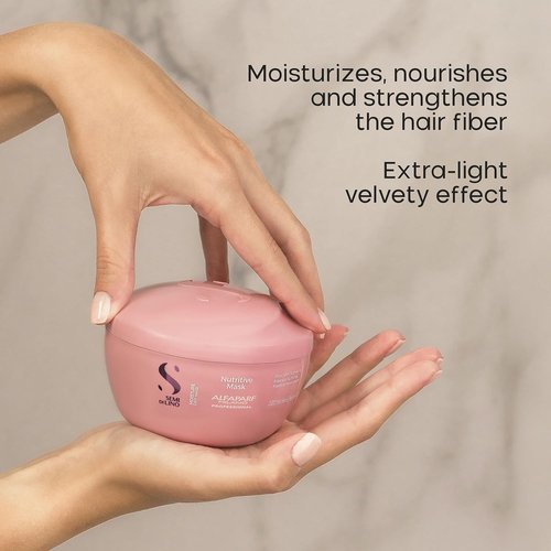 Alfaparf Milano Semi Di Lino Moisture Nutritive Mask - Hydrating Treatment for Dry Hair | Color Safe & Sulfate Free