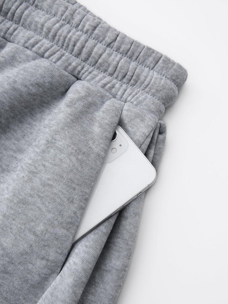 ZUGJAM Men's Baggy Sweatpants Wide Leg Lounge Sweat Pants with Pockets Grey S