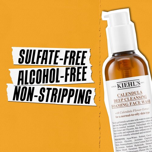 Kiehl's Calendula Deep Cleansing Face Wash - Soothing Formula for Balanced, Refreshing Skin | Paraben & Sulfate Free