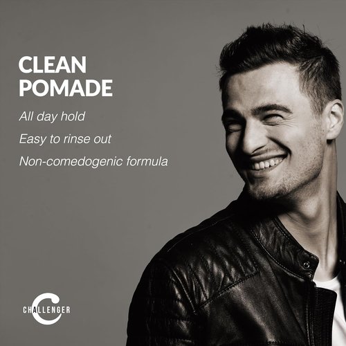 Challenger Fragrance Free Cream Pomade - Non-Comedogenic Hair Gel with Medium Firm Hold | 3oz