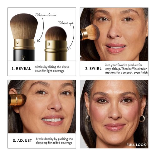 Laura Geller New York Retractable Airbrush Kabuki Brush - Professional Makeup Tool - Cruelty-Free