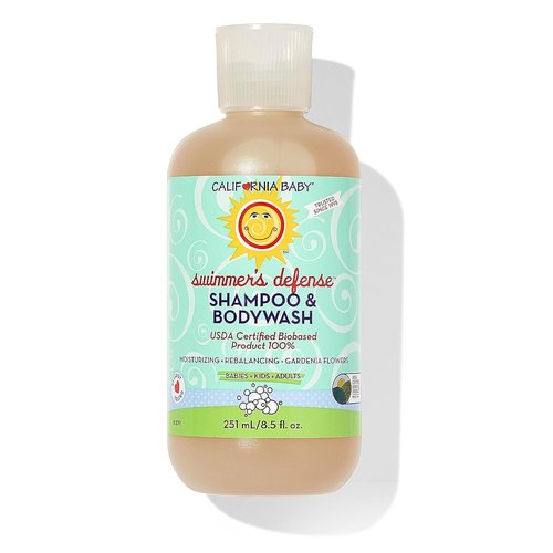 California Baby Swimmer’s Defense Baby Wash & Shampoo - Hydrating Chlorine Remover | 100% Plant-Based | 8.5 oz