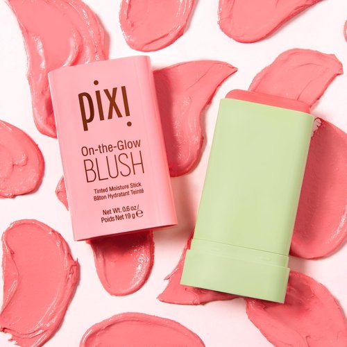 Pixi On-the-Glow Blush Stick - Hydrating Tinted Moisture Stick for Cheeks & Lips | Fleur, 19g