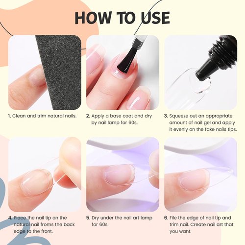 AIJIMEI 30g Solid Nail Glue Gel for Nail Tip Press On Nails Glue 1OZ for Acrylic Gel Nail Tips False Nails for Salon Use, Strong Adhesive Nail Art