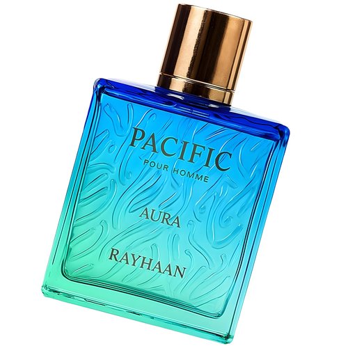 Rayhaan Pacific Aura - Citrus Aromatic Eau de Parfum Spray for Men | Fresh Mint & Amber, 3.4 oz