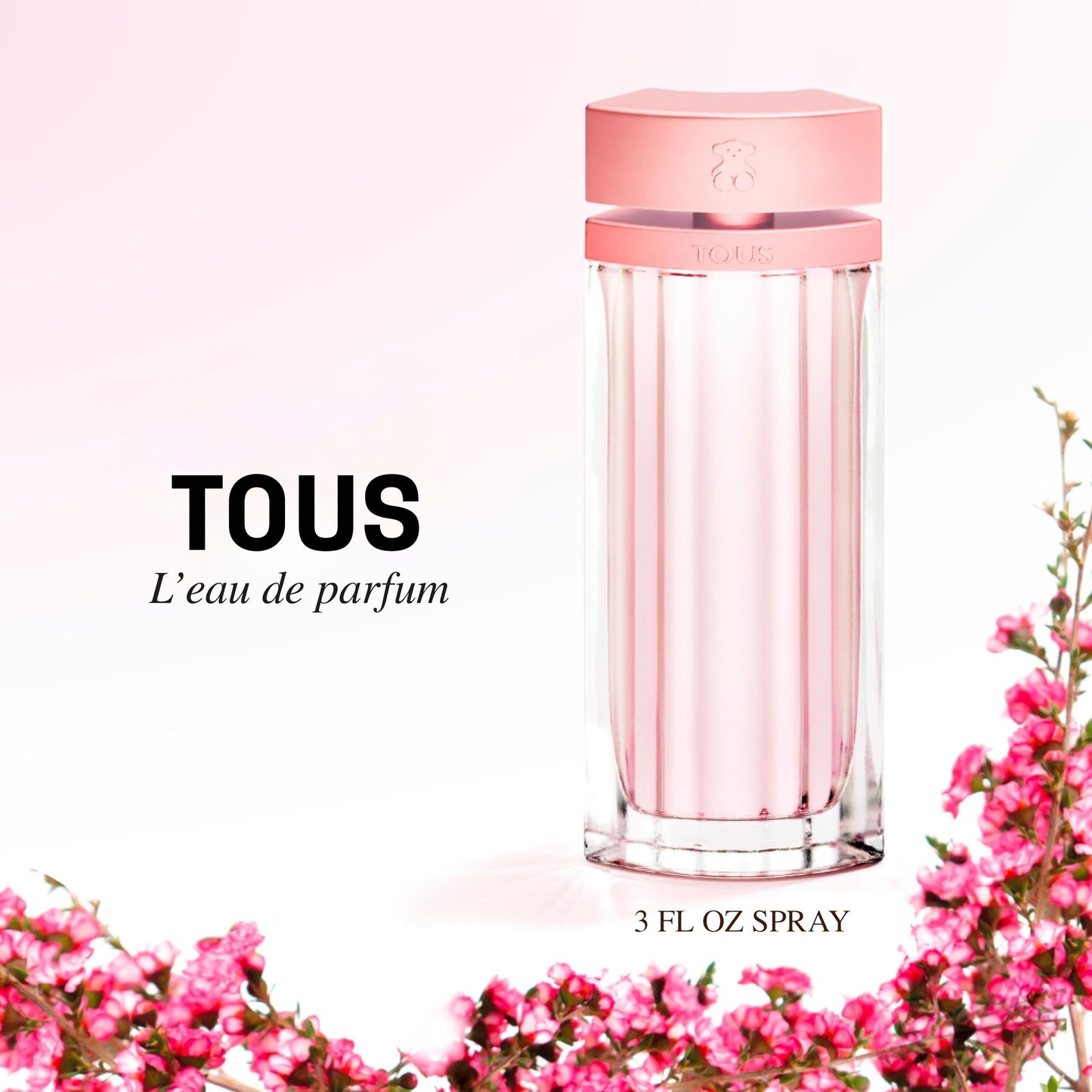TOUS L'eau De Parfum Spray For Women, Elegant Floral Musky Perfume For Everyday Wear With Notes Of Jasmine, White Peony, and Amber, 3 Fl Oz