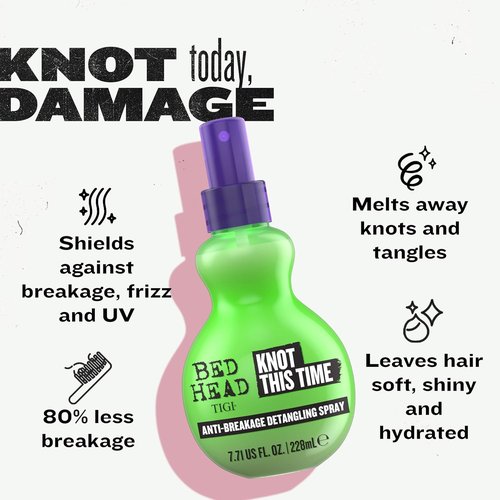 Bed Head by TIGI Knot This Time Detangling Spray - 80% Less Breakage & UV Protection | 7.71 fl oz