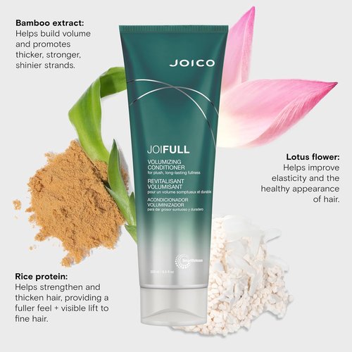 Joico JoiFULL Volumizing Conditioner - Boost Body & Shine for Fine, Thin Hair | Lotus Flower & Bamboo Extract