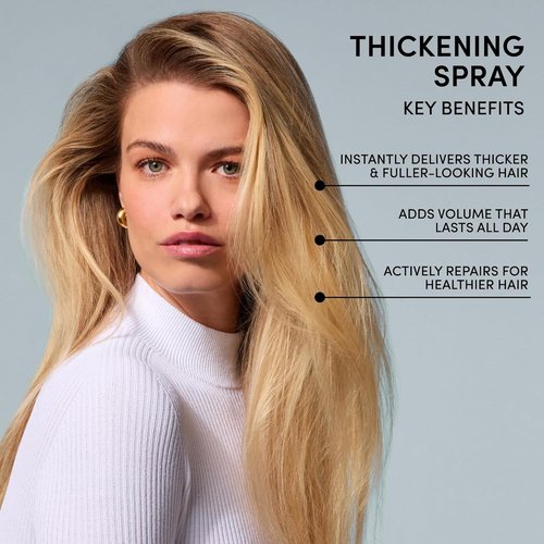 OUAI Hair Thickening Spray - Volumizing Formula for Fuller-Looking Hair - Strengthens & Repairs (6 Fl Oz)