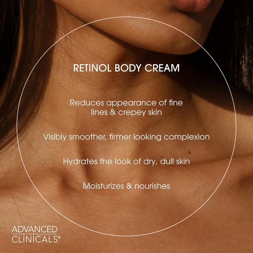 Advanced Clinicals Retinol Body Lotion - Anti-Aging Moisturizer for Face & Body | 16 Ounce, Targets Fine Lines & Wrinkles