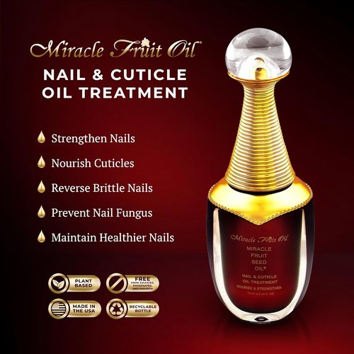 Miracle Fruit Oil Nail Strengthener - 10ml Cuticle Oil for Thin Nails & Growth | Intense Moisture & Protection
