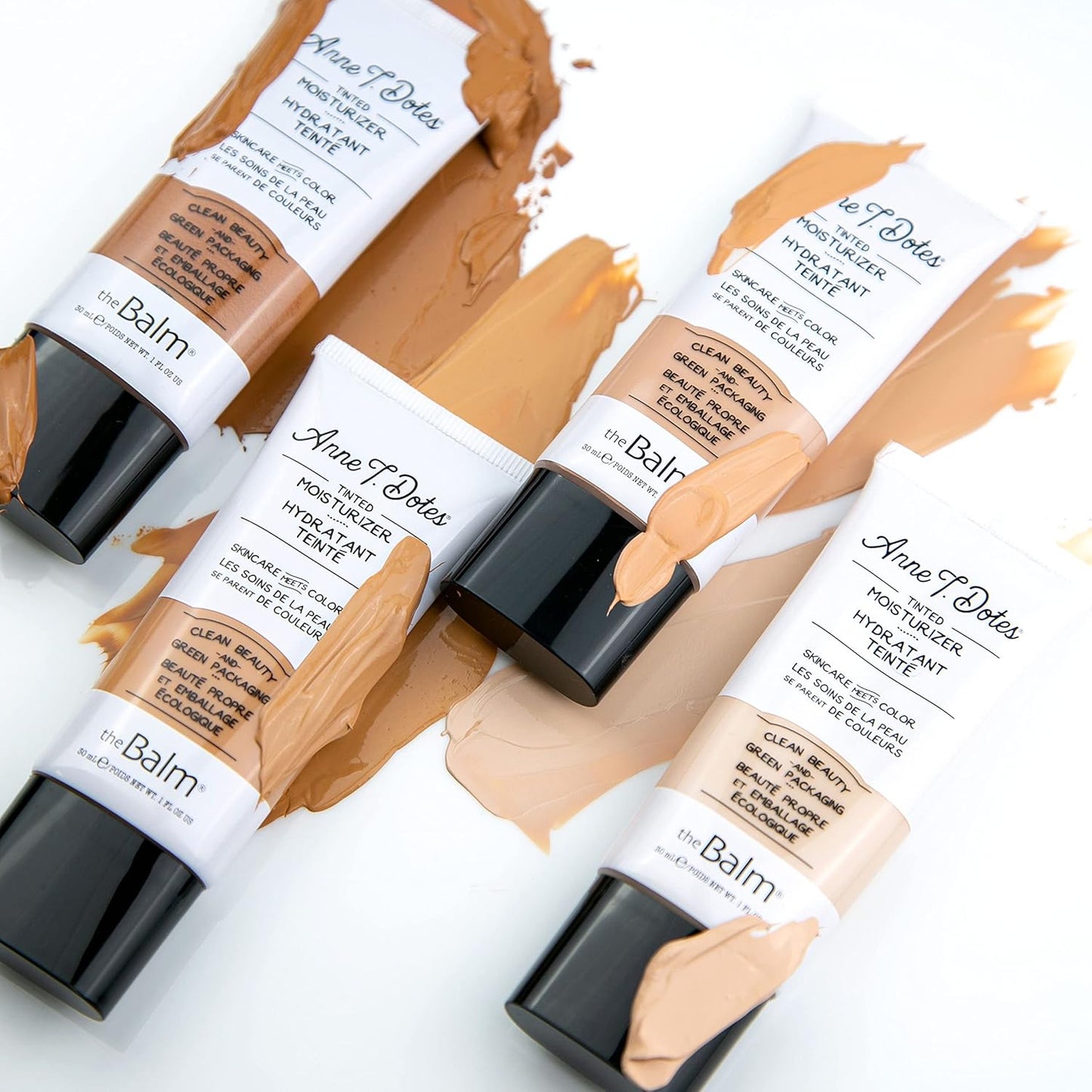 theBalm Anne T. Dotes Tinted Moisturizer - Medium Skin Shade, 1 Fl Oz | Flawless Finish & Hydration