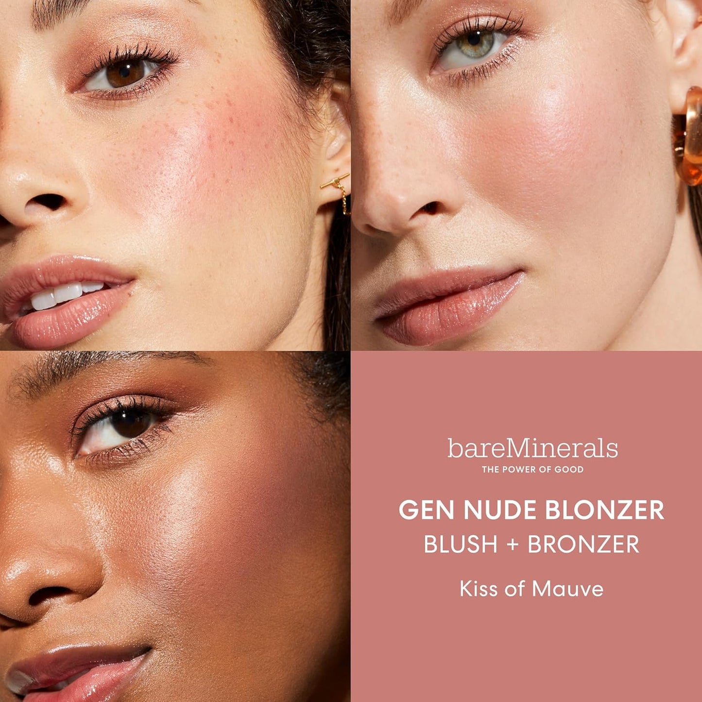 bareMinerals Gen Nude Blonzer - Talc-Free Blush & Bronzer Hybrid Compact | Buildable Luminous Finish, Rosy-Bronze Shades