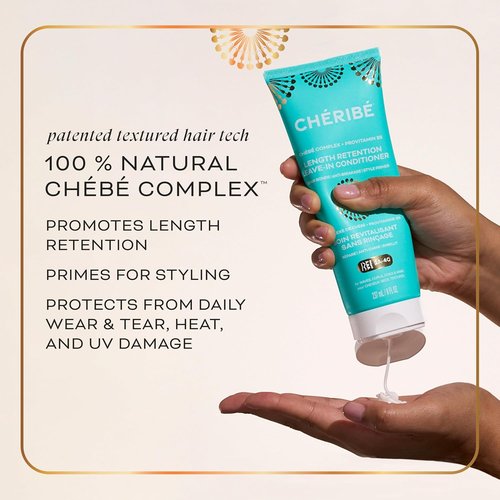 Chéribé Leave-In Conditioner - 100% Chebe Complex & Provitamin B5, Anti-Breakage & Heat Protectant for All Hair Textures, 8 fl oz